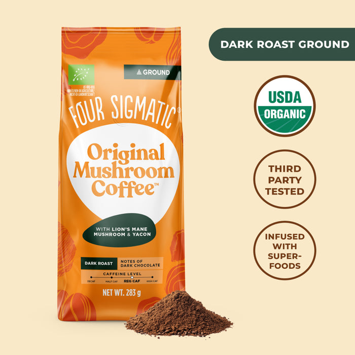 Original Mushroom Coffee, Ground, Dark Roast