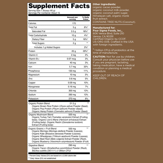 Chocolate Organic Plant-based Protein