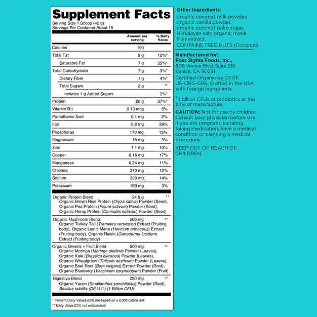 Vanilla Organic Plant-based Protein