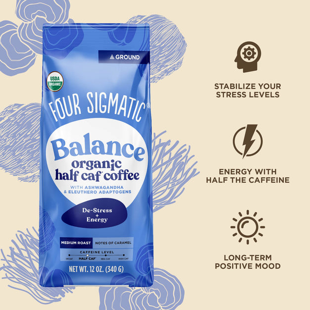 Balance Half Caf Organic Ground Coffee Bag