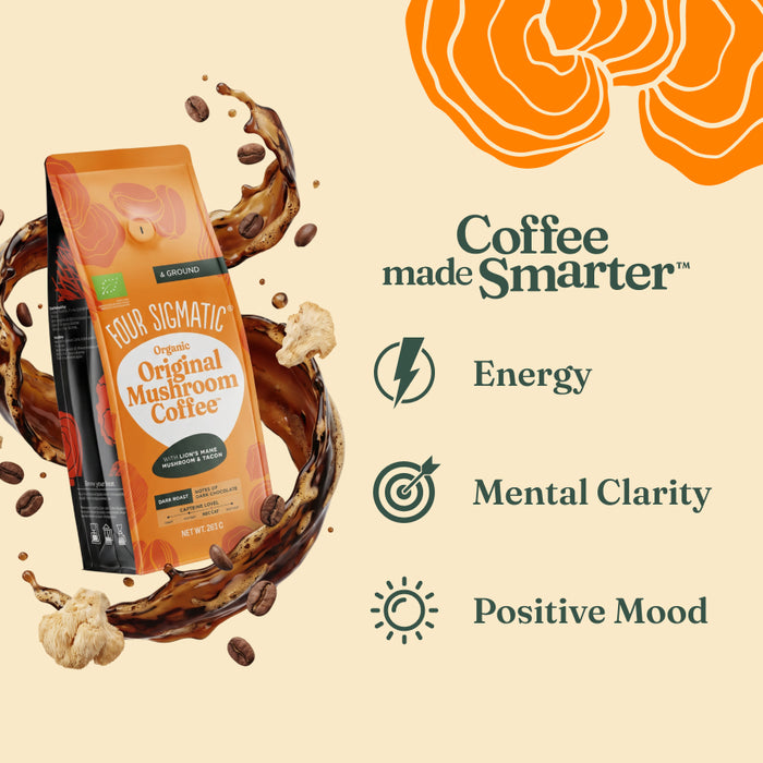Original Mushroom Coffee, Ground, Dark Roast