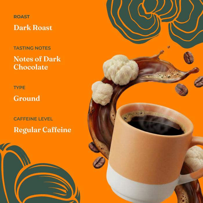 Original Mushroom Coffee, Ground, Dark Roast