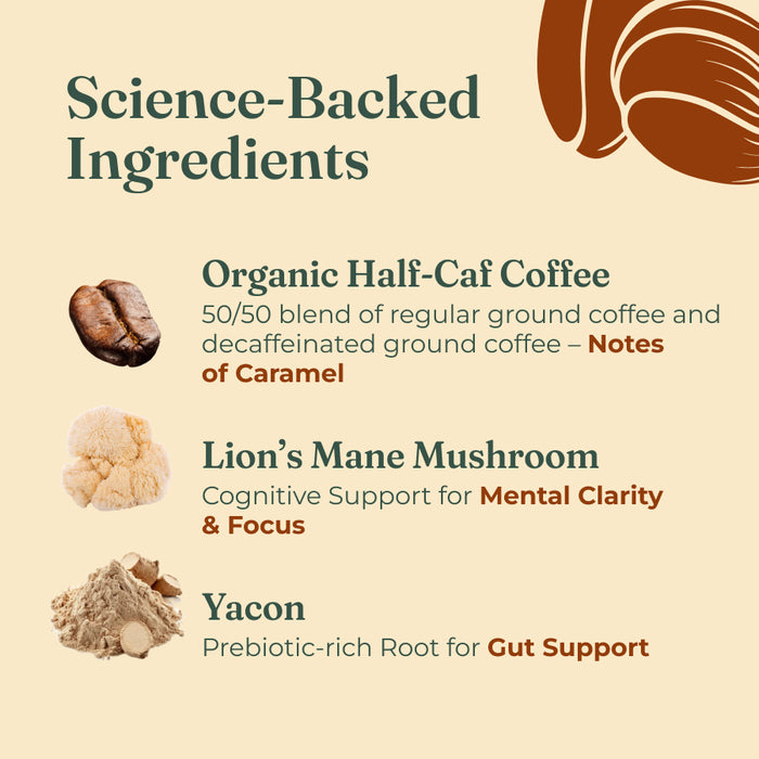 Original Mushroom Coffee Half Caf Ground