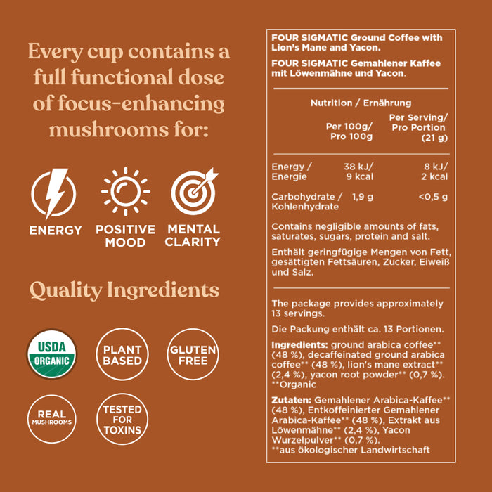 Original Mushroom Coffee Half Caf Ground