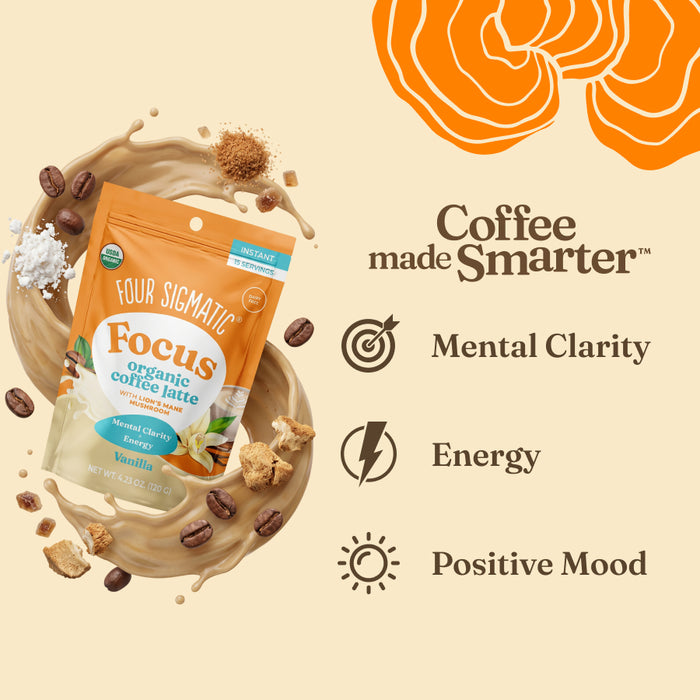 Focus Organic Coffee Latte - Vanilla